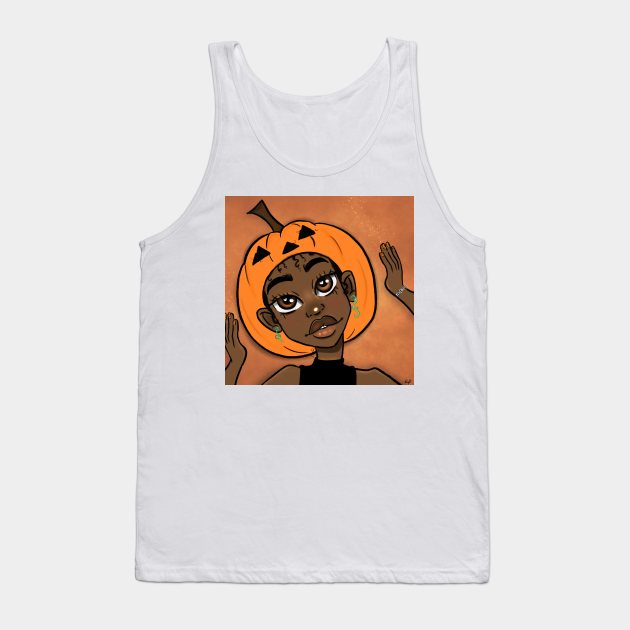 Pumpkin Spice Tank Top by bananapeppersart